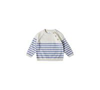 Stellou & friends Pull en tricot pour garçons et filles I Vêtements pour bébé de qualité supérieure en 100 % coton - Disponible en différentes couleurs, Blanc/violet., 62/68 cm