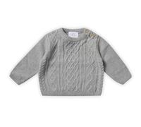 Stellou & friends Pull unisexe en tricot torsadé 100 % coton pour bébés et enfants de 0 à 6 ans, gris, 18-24 mois