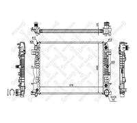 Stellox 10-26553-Sx Radiateur, Refroidissement Du Moteur Pour Mercedes-Benz, Vw