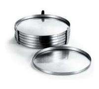 STELTON 019-1 DESSOUS-DE-VERRE INOX LOT DE 6 G