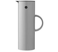 Stelton EM77 Carafe Isotherme - Thermos à double paroi pour boissons chaudes ou froides - Pot à thé et à café avec insert en verre, design nostalgique - 1.0 Litres, Gris clair