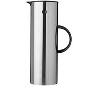 Stelton EM77 Verseuse Isotherme Acier - Pichet à Vide 1L avec Bouchon Basculant et à Vis - Garde Boissons Chaudes/Froides - Icone Design Danois pour Café/Thé/Glacé