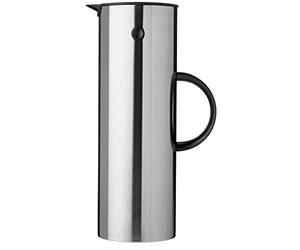 Stelton EM77 Verseuse Isotherme Acier - Pichet à Vide 1L avec Bouchon Basculant et à Vis - Garde Boissons Chaudes/Froides - Icone Design Danois pour Café/Thé/Glacé