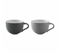 Stelton Emma Cup Grey, lot de 2, tasse à café, mug, grès gris, 350 ml