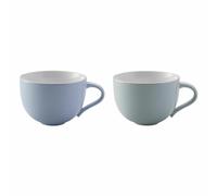 Stelton Emma Tasse Blue, 2er Set, Kaffeetasse, Becher, Steinzeug glasiert, Blau, 350 ml, x-208