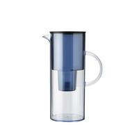 Stelton Filtre à eau EM77 - Compatible avec les cartouches filtrantes Brita - Pichet d'eau en plastique de style moderne - Réduit le chlore, les dépôts de calcaire - 2 l - Bleu