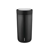 Stelton To-Go Click Gobelet isotherme à double paroi - Inoxydable et anti-fuite avec couvercle Smart Click - Boissons chaudes et froides - 0,4 l - Noir