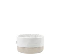 Stelton Brottasche, Groß, sand/weiss, Brotbox, Brotbehälter, Ø23cm, 100% Baumwolle, 1323