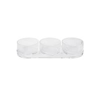 Stelton Pilastro Tapas Set - 3 Stackable Bowls & Tray, Art Deco Design, Versatile (Jewelry, Keys, Candles, Desserts) - Elegant & Functional