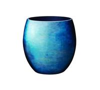 Stelton Stockholm Vase L Horizon, Dekovase, Blumenvase, Aluminium, Emaille, Blau, Ø 22.5 cm, 451-22