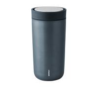Stelton to-Go Click Tasse Isotherme à Double paroi - Anti-Rouille et Anti-Fuite - avec Couvercle Smart Click - pour Boissons Chaudes et Froides - 0,4 l - Bleu foncé métallisé