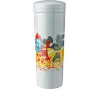 Stelton Termoflasche Carrie Moomin Sky, bouteille isolante, acier inoxydable, plastique, bleu, 0.5 L, 1374-7