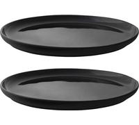 Stelton Theo Teller 2er-Set, Speiseteller, Geschirr, Steingut, Schwarz, 22 cm, x-640
