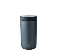 Stelton To Go Click Gobelet thermique 0,2L, bleu foncé métallisé revêtu par poudre double paroi, fonction smart-click position 360° paroi intérieure acier inoxydable