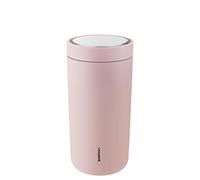 Stelton to-Go Click - Insulated Mug, Double-Walled Bottle - Leakproof Stainless Steel Coffee/Tea Mug with Smart-Click Lid - Hot & Cold Drinks - 0.4 Litre, Soft Rose