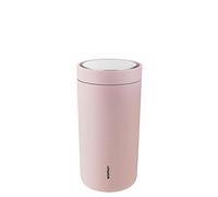 Stelton To-Go Click - Mug isotherme, bouteille isotherme à double paroi - Tasse à café/thé anti-fuite en acier inoxydable avec couvercle Smart-Click - Boissons chaudes et froides - 0,2 litre, rosé