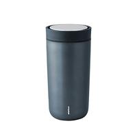 Stelton to-Go Click - Tasse isotherme à double paroi - Tasse à café/thé antirouille et anti-fuite avec couvercle Smart-Click - Boissons chaudes et froides - 0,4 litre, bleu foncé métallisé