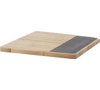 Stelton Twin Servierbrett L, Kellnertablett, Tablett, Holz, Schiefer, Braun, 36 x 34 cm, 441