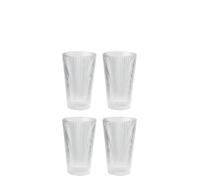 Stelton Verres à boire Pilastro - Lot de 4 verres à eau côtelés - Compatible lave-vaisselle, empilables, pour boissons chaudes et froides - 350 ml