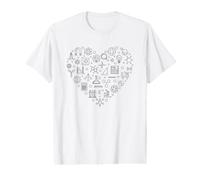 STEM Big Heart - J'aime Les Sciences, la Technologie, l'ingénierie et Les mathématiques T-Shirt Graphique avec Valeur