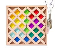 STEM Blocs de construction arc-en- pour | Jouets pour l'éducation de la petite enfance | Jeu empilable de motricité | Parfait pour la maison, l'école, les voyages, les anniversaires