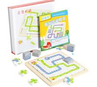 STEM Games, Wooden Family Board Games, Educational Snake Puzzle, Interactive Logical Thinking, Brain-Boosting Strategy Toy, Compact Ideal for Kids and Adults Game Night