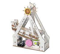 STEM Kit d'expériences scientifiques pour enfants, modèle de bateau de pirate en bois avec moteur et engrenages, kits scientifiques éducatifs pour étudiants, projets d'ingénierie pratiques et