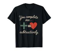 STEM Math Heart You Complete Me Subtractivvely T-Shirt