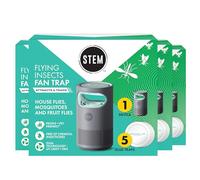 STEM Piège à Insectes Volants pour contrôle des Insectes en intérieur, Attire Les moustiques, Les Mouches des Fruits et Les Mouches domestiques, Ventilateur enfichable avec lumière UV, kit de