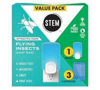 STEM Piège à lumière pour Mouches à Fruits en intérieur, contrôle Efficace des Insectes pour la Maison, Attire et Attrape Les Insectes Volants, émet Une lumière Bleue Douce, kit de démarrage avec 1