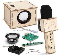 Stem Projects Machine de karaoké pour garçons âgés de 8 à 12 ans, 12 à 14 ans, kit scientifique à construire soi-même haut-parleur Bluetooth et microphone, kit électronique pour enfants de 9 à 12 ans