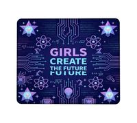 STEM Science Innovation Citation Circuit Futuriste Petit tapis de souris | Thème STEM, inspiration scientifique, circuit imprimé, effet lumineux néon, accessoire de bureau professionnel