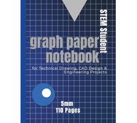 STEM Student Lab Notebook - Engineering Edition: 5mm Graph Paper for Technical Drawing, CAD Design & Engineering Projects - 110 Pages, 8.5 x 11-inch Grid Paper for College Engineers