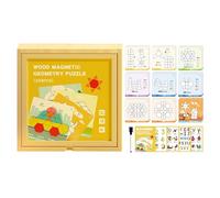 Stem Tangram Toys - Formes géométriques magnétiques, pédagogiques, design compact, rangement facile, développement des compétences cognitives, jouer | Kit de moulage pour vacances d'anniversaire de