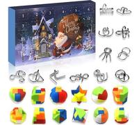 Stemap Noël Compte à rebours Calendrier avec puzzles | Cadeaux Puzzle Jouets | Avent pour enfants et adultes