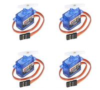 Stemedu Feetech FS90R Micro Servo 360° Rotation continue 4 pièces Servo moteur 9 g 4,8-6 V pour Arduino, ESP32, robotique DIY, voiture RC et automatisation