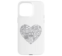 Steminist Science Scientifique en Forme de cœur Coque pour iPhone 15 Pro Max