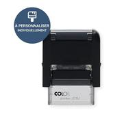 stempel-fabrik - Colop Printer C10 Tampon Custom à personnaliser avec le texte souhaité - Timbre auto-encreur à utiliser comme tampon de nom, d'adresse, d'entreprise (27 x 10 mm | 3 lignes | Noir)