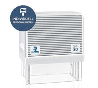 stempel-fabrik Tampon d'adresse personnalisé SF30 47 x 18 mm (5 lignes) comme tampon d'entreprise / tampon médical avec encreur (gris)