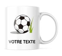 stempel-fabrik - tasse de thé à personnaliser avec le texte de votre choix - idée cadeau parfaite pour enfants & amis - tasse en céramique imprimée des deux côtés (330 ml | football)