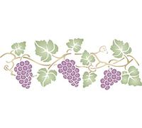 Stencil Company Pochoir mural réutilisable Motif vigne 46 x 16,5 cm (M)