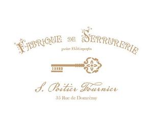 Stencil Décoration vintage Composition 198 serrurerie. Stencil Taille : 20 x 30 cm Design Taille : 14 x 23,7 cm