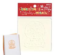 Stencil natalizi per lavoretti riutilizzabili, stencil natalizi per la pittura,Stencil da disegno multiuso Stencil per albero di Natale - Modelli versatili per disegni natalizi, pochoir per motivi nat