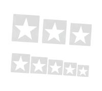 Stencils for Wood Painting, 8-Piece Reusable Geometric Templates for DIY Craft & Home Decor- Étoile