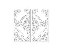 Stencils muraux pour peinture Grand pochoir mural 40 cm-70 cm réutilisable for murs, sols, niches, design vintage rétro fleuri(L 50cmX50cm - B)