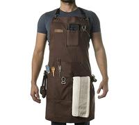 Stenffy Tabliers en toile de coton avec plusieurs poches réglables pour homme