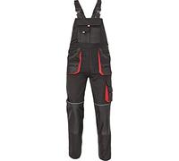 Stenso EM Salopette De Travail Homme - Salopette Homme avec Bretelles Réglables, Genoux Renforcés, Poches Multiples Dont Cargo Et Arrière, Tissu Oxford 600D, Poche pour Genouillères Noir - 60