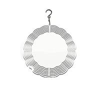 Steowsey 1 Pack 8 Pouces Sublimation Vent Spinner Blancs 3D Wind Spinners Suspendus Wind Spinner pour IntéRieur ExtéRieur Jardin DéCoration