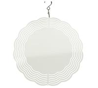 Steowsey 1 PCS Bulk Double Face Sublimation Metal Aluminium Blank Heart Wind Spinner Spiral DIY Transfer Chimes A2