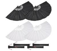 Steowsey 4 PièCes SéRies Grand Ventilateur Pliant Ventilateur à Main en Soie Chinois Japonais Tai Ventilateur de Poche Pliant Danse Accessoire Artisanat Ventilateur (A)